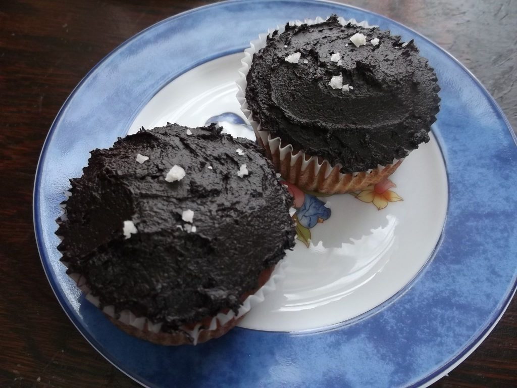 NE_Paleo vanilla cupcakes with Fleur de Sel chocolate frosting