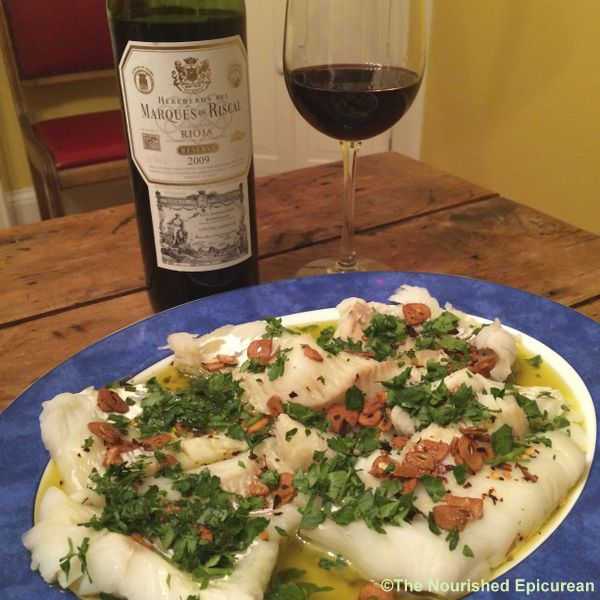 Comforting Poached Cod, Guernica-Style