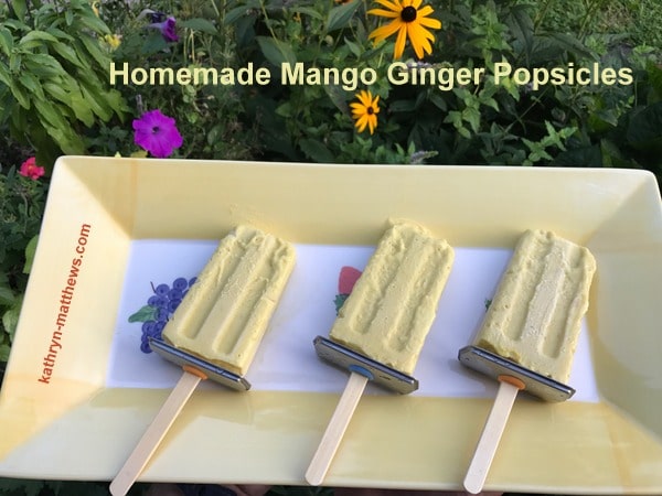 Homemade Mango Ginger Popsicles