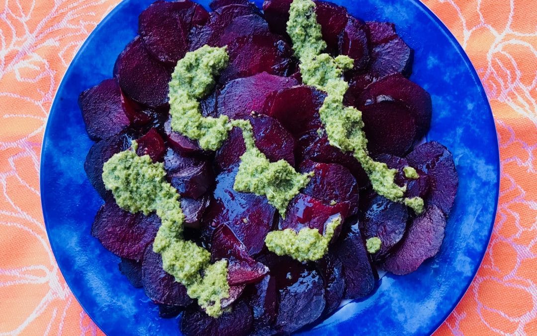 Roasted Beets with Fresh Mint Pesto
