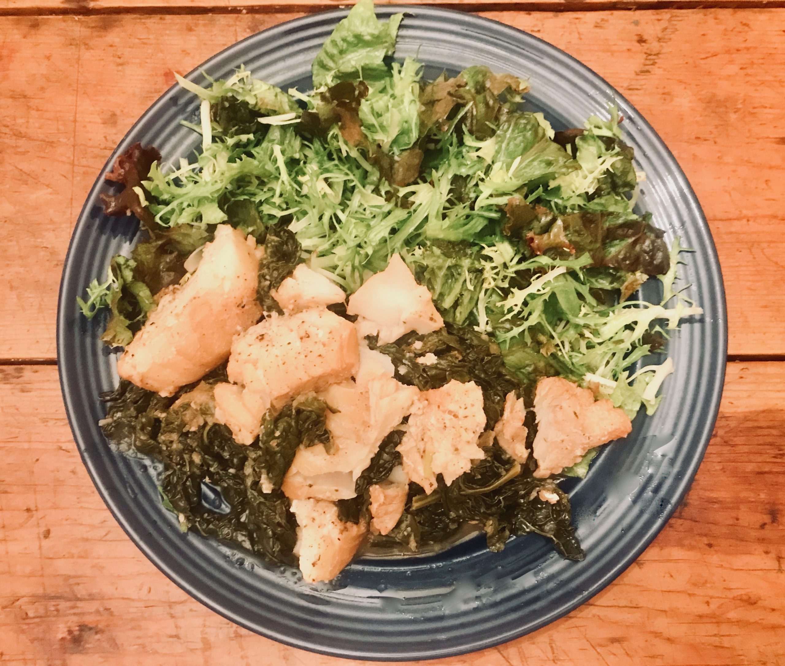 Stewed White Fish with Greens 3